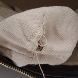 Pre Owned Gucci Black Leather Red Green Stripe Hobo