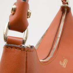 Pre Owned Gucci Beige GG Canvas Gold D Ring Hobo Bag 