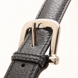 Pre Owned Gucci Black Monogram GG Treasure Shoulder Bag