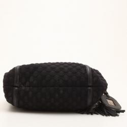 Pre Owned Gucci Techno Medium Hobo With Tassel With Bamboo Detail