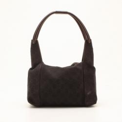 Pre Owned Gucci Black GG Monogram Medium Hobo