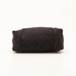 Pre Owned Gucci Black GG Monogram Medium Hobo