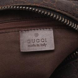 Pre Owned Gucci Black GG Monogram Medium Hobo