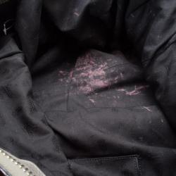 Pre Owned Gucci Grey Braided Handle Guccissima Trim Bag