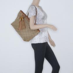 مملوكة مسبقًا Gucci Brown GG Tassel Tote