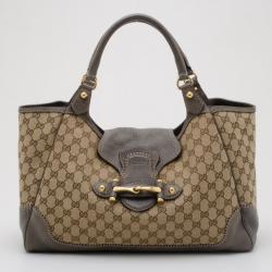 مملوكة مسبقًا Gucci Monogram Horsebit Large Tote