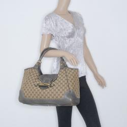 مملوكة مسبقًا Gucci Monogram Horsebit Large Tote