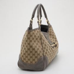 مملوكة مسبقًا Gucci Monogram Horsebit Large Tote
