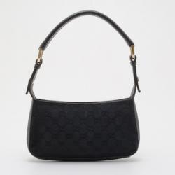 GUCCI Monogram Shoulder Bag Black 684199