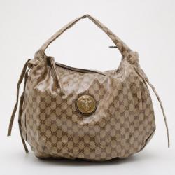 Pre Owned Gucci Crystal Hysteria Medium Hobo Handbag 
