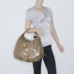 Pre Owned Gucci Crystal Hysteria Medium Hobo Handbag 