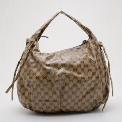 Pre Owned Gucci Crystal Hysteria Medium Hobo Handbag 