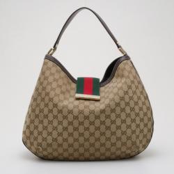 مملوكة مسبقًا  Gucci New Ladies Web GG Hobo Bag