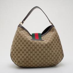 مملوكة مسبقًا  Gucci New Ladies Web GG Hobo Bag