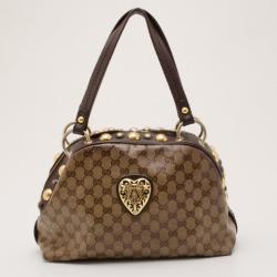 Gucci Babouska Crystal GG Crest Dome Bag