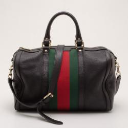 مملوكة مسبقًا Gucci Black Leather Medium Boston Satchel