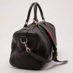 مملوكة مسبقًا Gucci Black Leather Medium Boston Satchel
