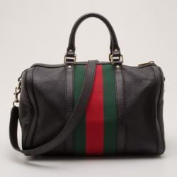 مملوكة مسبقًا Gucci Black Leather Medium Boston Satchel