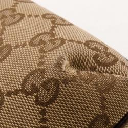 Pre Owned Gucci Brown Monogram GG Wristlet
