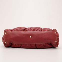 مملوكة مسبقًا Gucci Red Guccissima 'D Gold' Medium Hobo