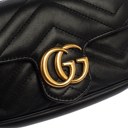 Pre Owned حقيبة غوت شي مارمونت سوبر GG ميني جلد مبطنة حمراء