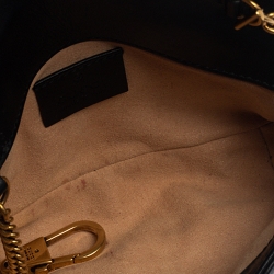 Pre Owned  حقيبة غوتشي مارمونت سوبر GG ميني جلد مبطنة حمراء