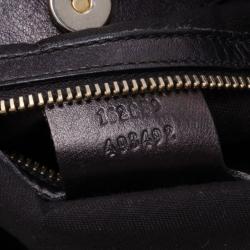 Pre Owned Gucci 85th Anniversary Black Leather Hobo