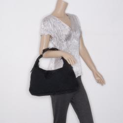 مملوكة مسبقًا Gucci Black Monogram Horsebit Hobo