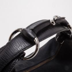 مملوكة مسبقًا Gucci Black Monogram Horsebit Hobo