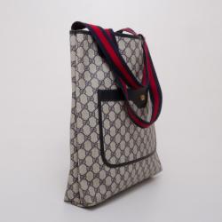 Pre Owned Gucci Vintage Navy Monogram Tote