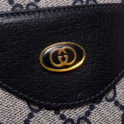Pre Owned Gucci Vintage Navy Monogram Tote