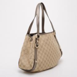 مملوكة مسبقًا Gucci Monogram Metallic Trim Abbey D-Ring Tote
