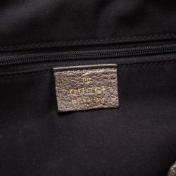 مملوكة مسبقًا Gucci Monogram Metallic Trim Abbey D-Ring Tote