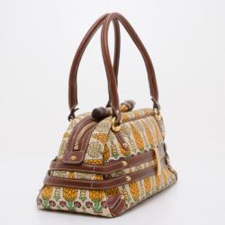 Pre Owned Gucci Pigna Canvas Satchel