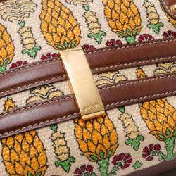 Pre Owned Gucci Pigna Canvas Satchel