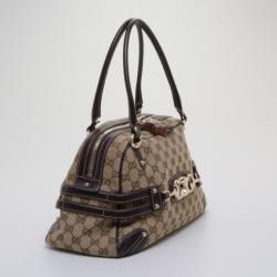 مملوكة مسبقًا Gucci Monogram Wave Medium Boston Bag