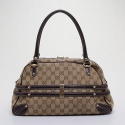 مملوكة مسبقًا Gucci Monogram Wave Medium Boston Bag