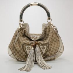 Pre Owned Gucci Large Limited Edition Crest Patchwork Indy