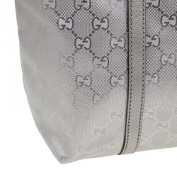 Pre Owned حقيبة غوتشي كريستال فضي مونوغرامي متوسطة