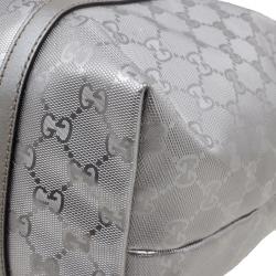 Pre Owned حقيبة غوتشي كريستال فضي مونوغرامي متوسطة