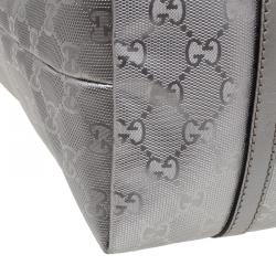 Pre Owned حقيبة غوتشي كريستال فضي مونوغرامي متوسطة