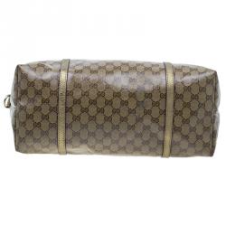 مملوكة مسبقًا حقيبة يد غوتشي جوي GG ذهبي  وكريستال كانفاس كبيرة