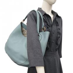 Gucci Light Blue Woven Interlocking G Tote