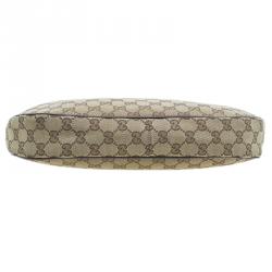 Pre Owned Gucci Beige Monogram Canvas Round Messenger Bag