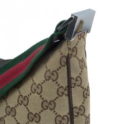 Pre Owned Gucci Beige Monogram Canvas Round Messenger Bag