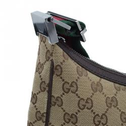 Pre Owned Gucci Beige Monogram Canvas Round Messenger Bag