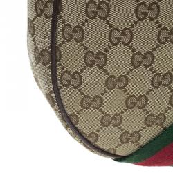 Pre Owned Gucci Beige Monogram Canvas Round Messenger Bag