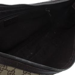 Pre Owned Gucci Beige Monogram Canvas Round Messenger Bag