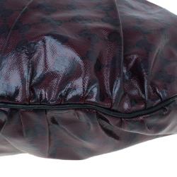 مملوكة مسبقًا Gucci Maroon Crystal Monogram Large Hysteria Top Handle Bag