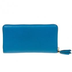 مملوكة مسبقًا محفظة غوتشي كونتينينتال سوهو جلد أزرق